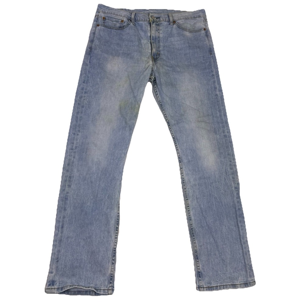 Levi's Men's 513 Slim Straight Jeans 36x32 Light Wash Blue Denim